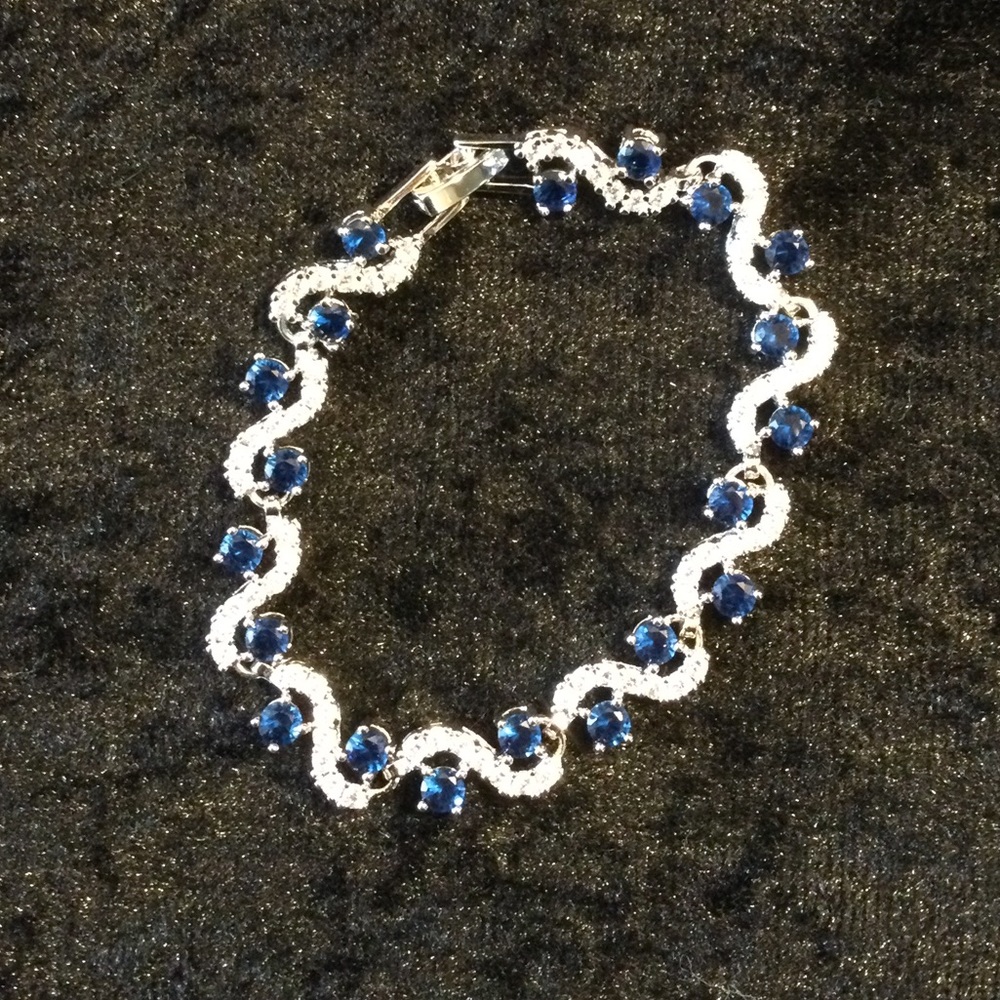 Sapphire Crystal Tennis Bracelet